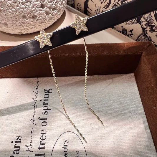 Women's Fashionable Zircon Ball Pendant Earrings